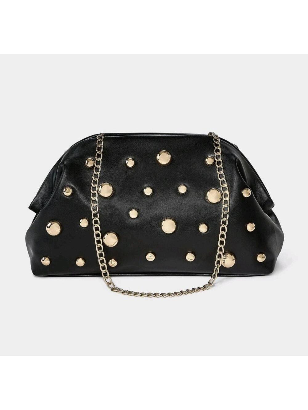 Studded Oversized Clutch - A New Day Black